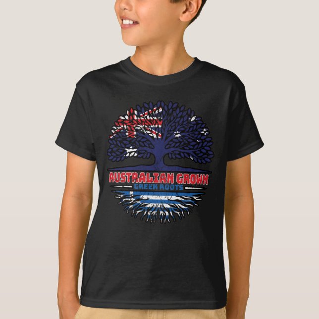 T-shirt Grèce Australian Australie drapeau des racines de  (Devant)