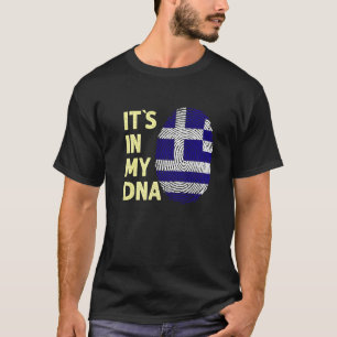 T-shirt Grèce Dans Mon Adn Équipe Drapeau Grec Grèce