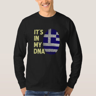 T-shirt Grèce Dans Mon Adn Équipe Drapeau Grec Grèce