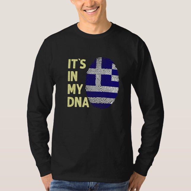 T-shirt Grèce Dans Mon Adn Équipe Drapeau Grec Grèce (Devant)