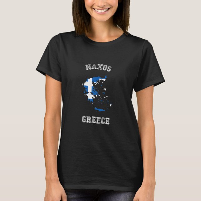 T-shirt Grèce Distorsion Drapeau Naxos Pride (Devant)