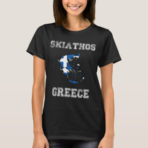 T-shirt Grèce Distorsion Drapeau Skiathos Pride