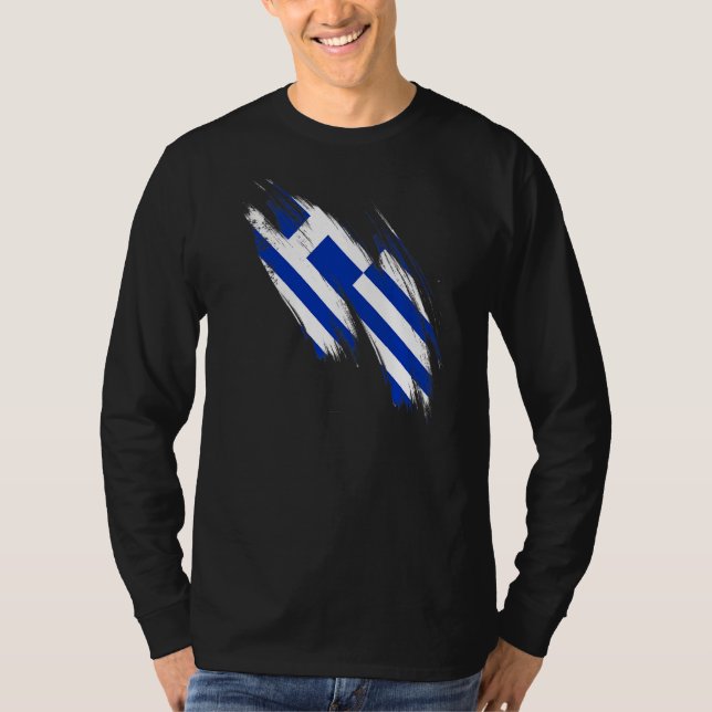 T-shirt Grèce Drapeau grec Hellenic Pride Coeur (Devant)
