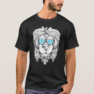 T-shirt Grèce Drapeau Lion Patriot