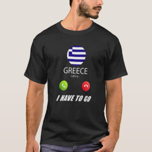 T-shirt Grèce Drapeau Souvenir La Grèce Appelle
