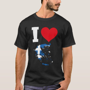 T-shirt Grèce Drapeaux Grèce I Love Grèce