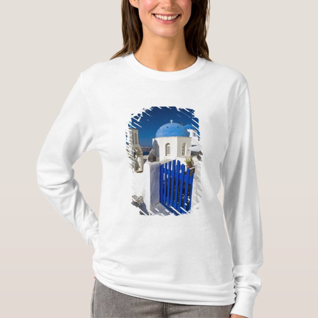T-shirt Grèce et île grecque de Santorin ville d'Oia 3 (Devant)