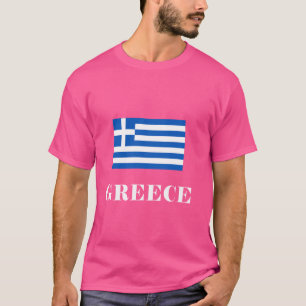 T-shirt Grèce Fière Drapeau Grec Fierté Racines Patrimoine