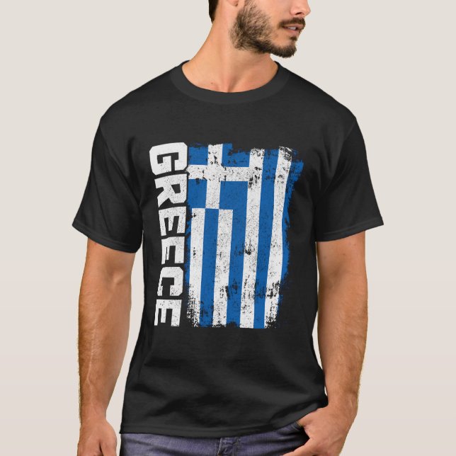T-shirt Grèce Fierté du drapeau grec (Devant)