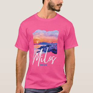 T-shirt Grèce Milos Peinture Souvenir Grèce Milos