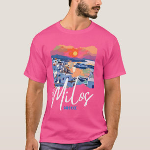 T-shirt Grèce Milos Peinture Souvenir Grèce Milos