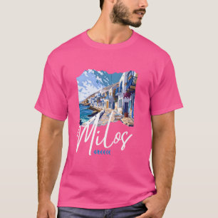 T-shirt Grèce Milos Peinture Souvenir Grèce Milos