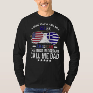 T-shirt Grèce Papa Grèce Fête des pères Papa grec Américai