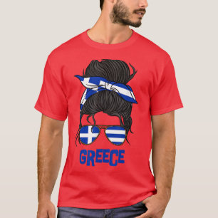 T-shirt Grèce pour une fille drapeau grec pour les femmes
