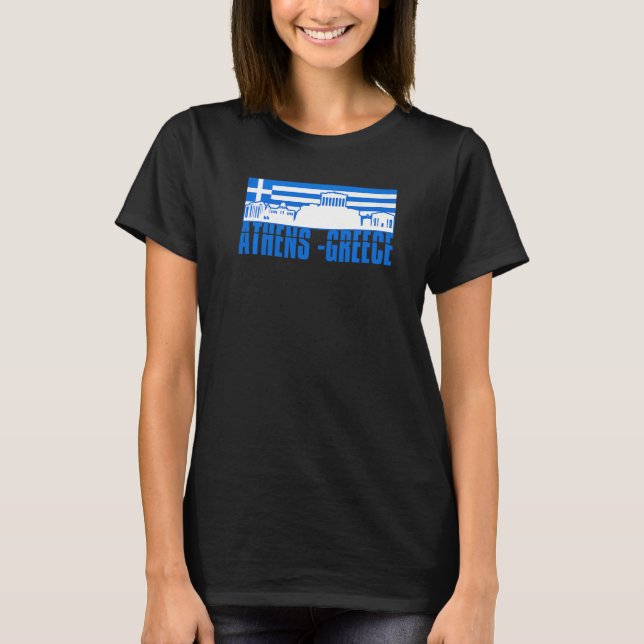 T-shirt Grèce Skyline Athènes 2 (Devant)