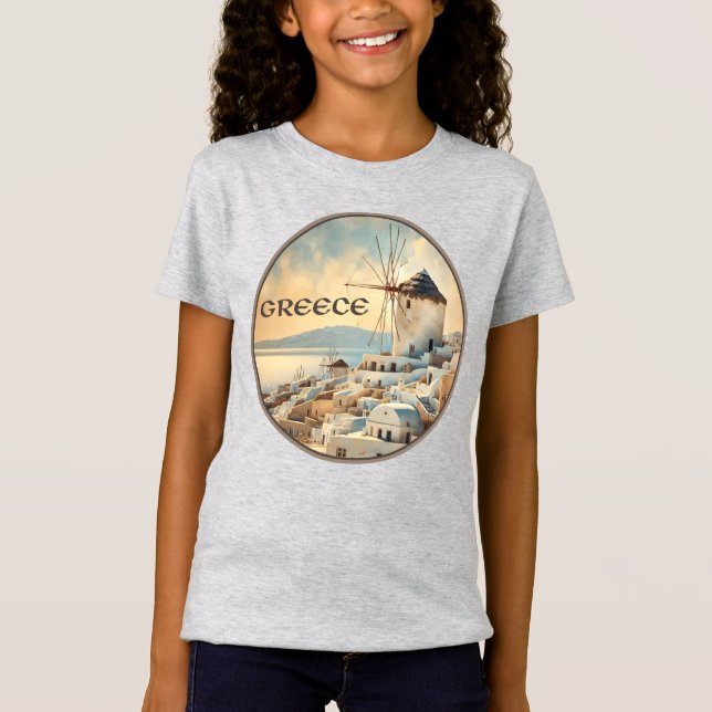 T-Shirt Grèce Windmills de Mykonos (Devant)