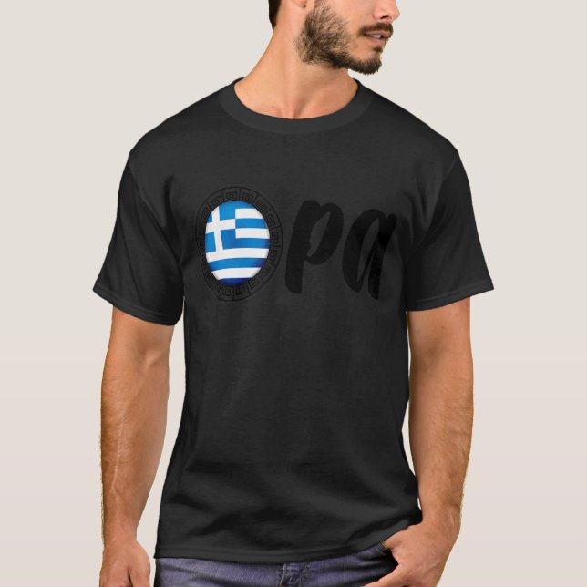 T-shirt Grecque Pride grecque Opa Hellas Grèce Drapeau gre (Devant)