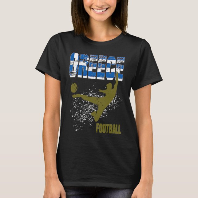 T-shirt Greece Football Player Greek Flag (Devant)