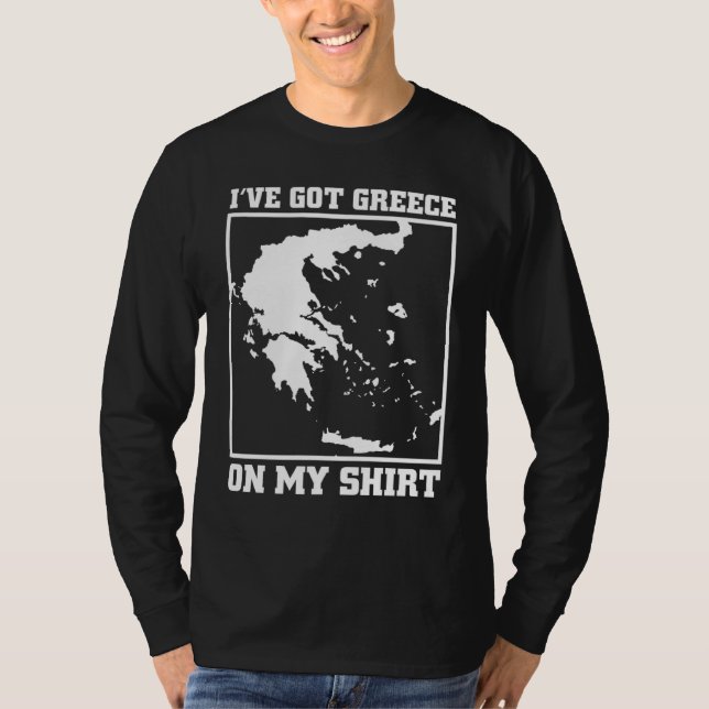 T-shirt Greece Map  For Europe Greek Pun  Men Women (Devant)