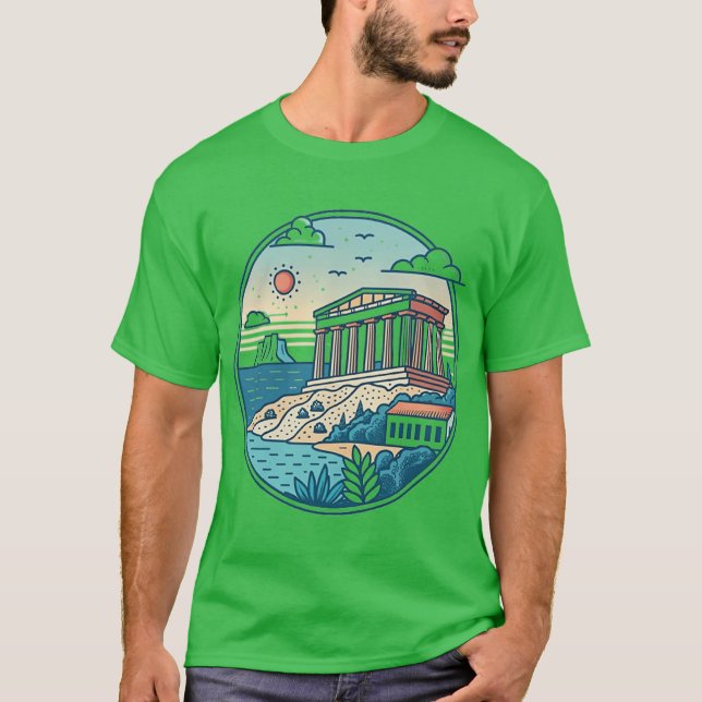 T-shirt GREECE retro (Devant)
