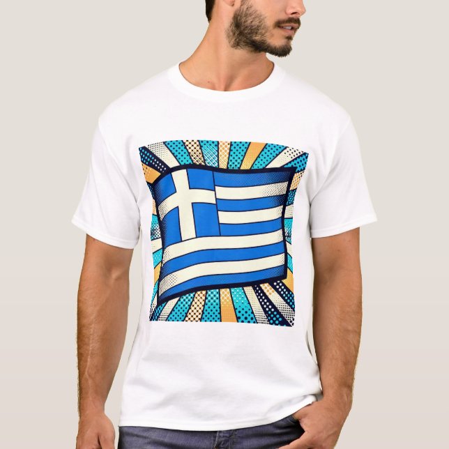 T-shirt Greek flag (Devant)