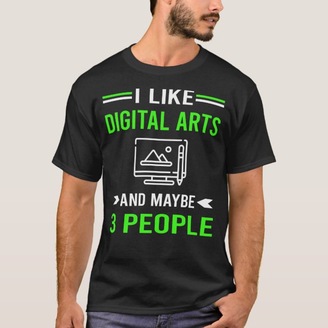 T-shirt Green 3 Arts numériques Arts (Devant)