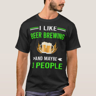 T-shirt Green 3 Personnes Bière Brasserie Brasserie Brasse