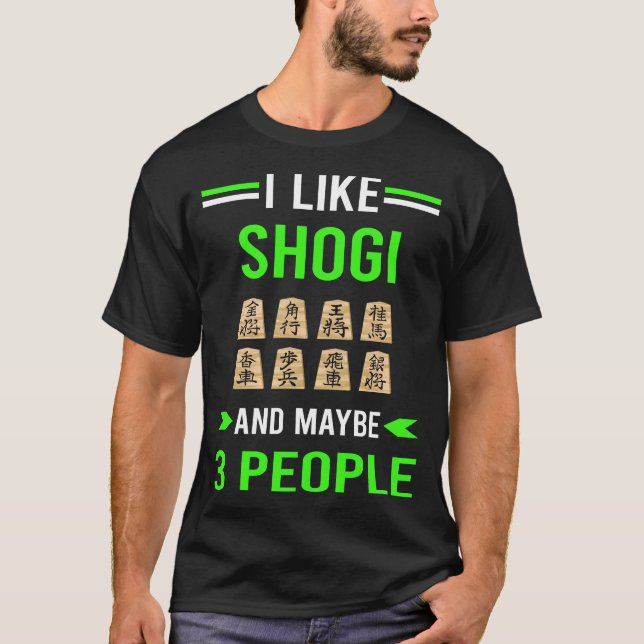 T-shirt Green 3 personnes Shogi (Devant)