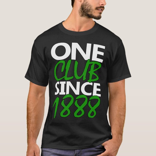 T-shirt Green and White Glasgow Since 1888 (Devant)