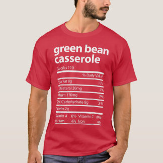 T-shirt Green Bean Casserole Nutrition Fiches Thanksgiving