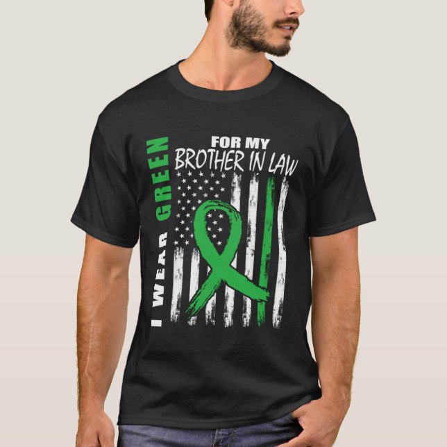 T-shirt Green Brother In Law Kidney Disease Awareness USA  (Devant)