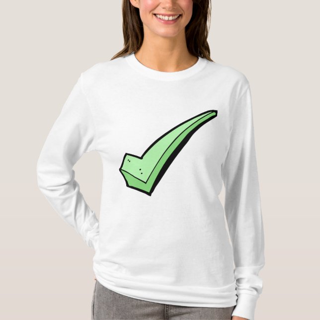 T-shirt Green Check Mark Tick Symbol (Devant)