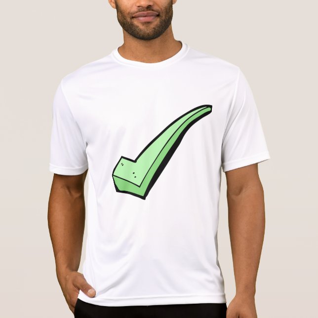 T-shirt Green Check Mark Tick Symbol (Devant)