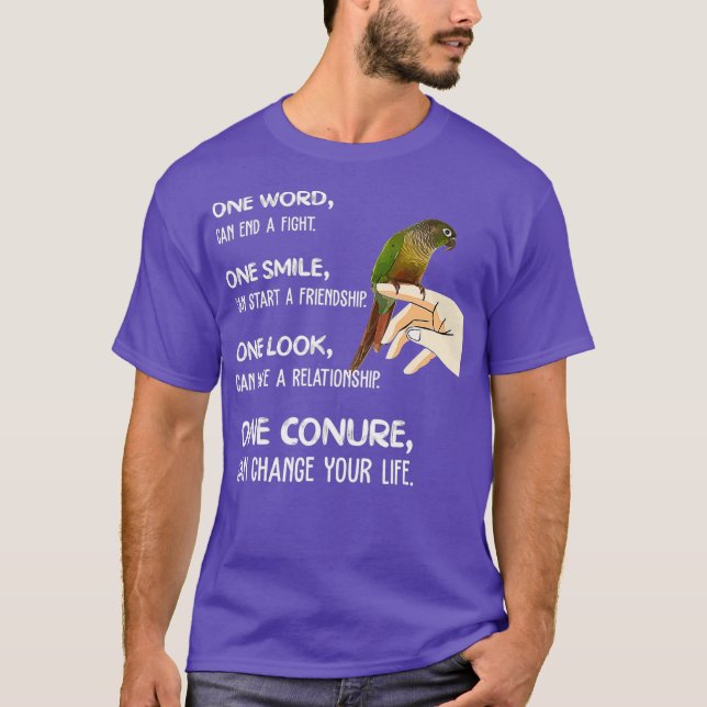 T-shirt Green Cheek Conure Clothing One Conure Parrot (Devant)