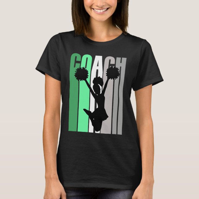 T-shirt Green Coach Of Cheerleading Cheerleader Coach Teac (Devant)