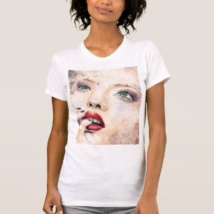 T-shirt Green Eyed Jolie femme Abstraite peinture original