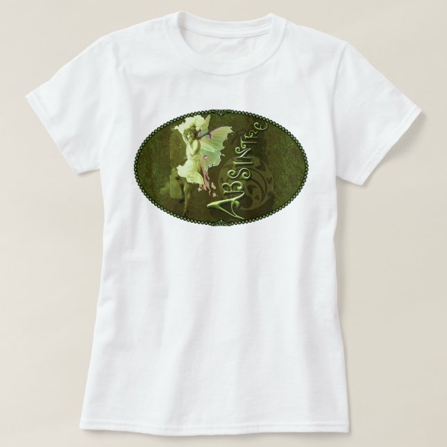 T-shirt Green Fairy Splashy Collage III (Design devant)
