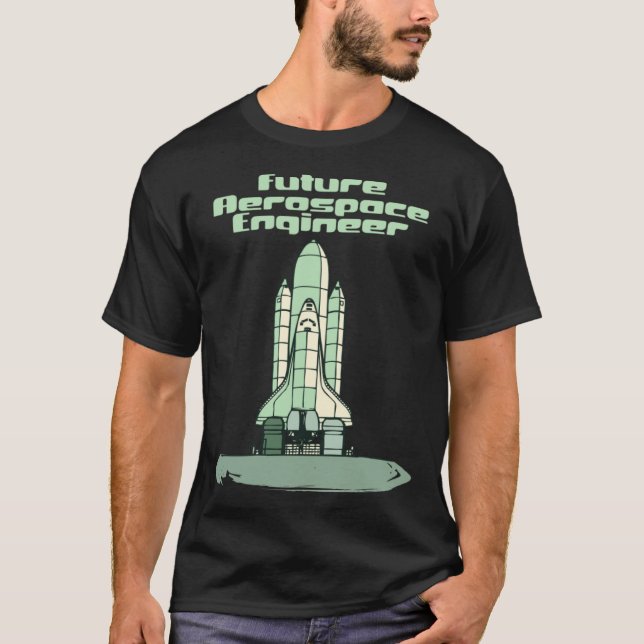 T-shirt Green Future Aerospace Engineer For Kids Space Shu (Devant)