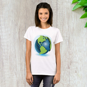 T-shirt Green Globe