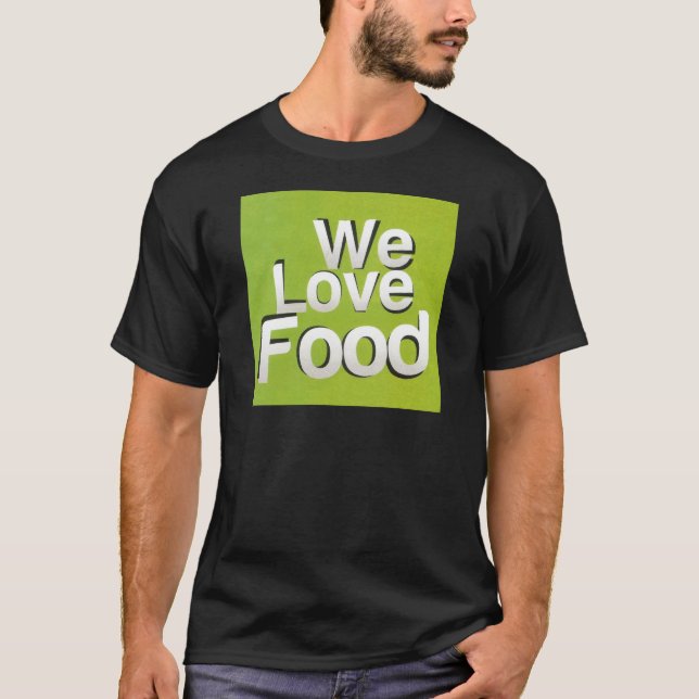 T-shirt Green Grub Club : We Heart Food Design (Devant)