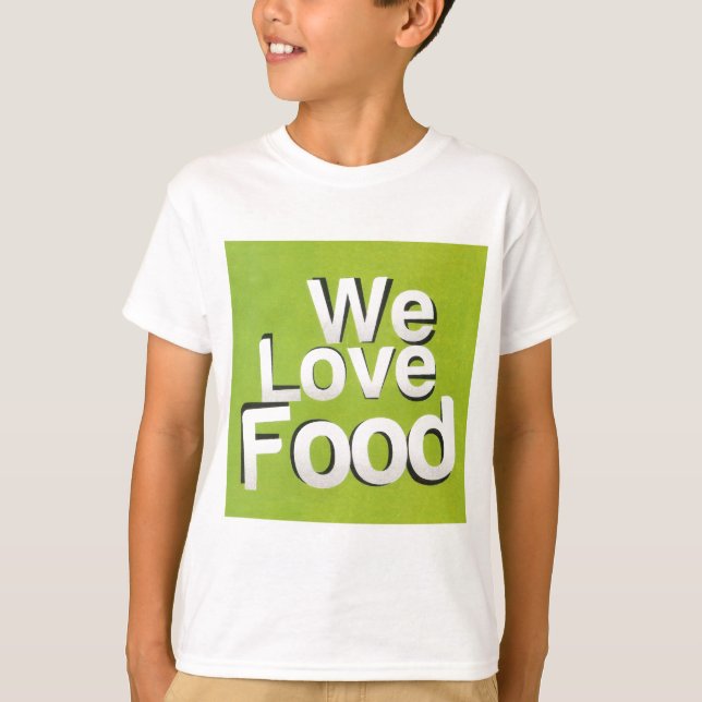 T-shirt Green Grub Club : We Heart Food Design (Devant)