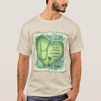 T-shirt Green Heart Home Soins de santé Infirmière