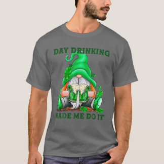 T-shirt Green Irish Gnome Holding Beer St Patrick Gnome