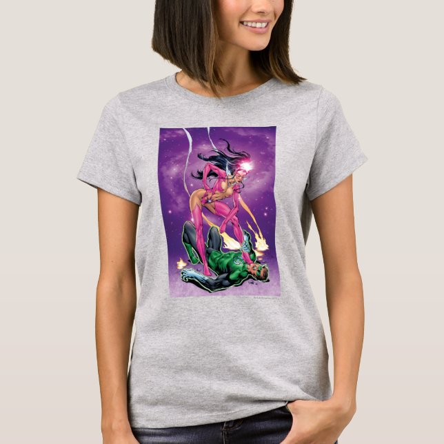 T-shirt Green Lantern and Star Sapphire - Color (Devant)