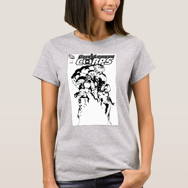 T-shirt Green Lantern Corps, Black and White (Devant)