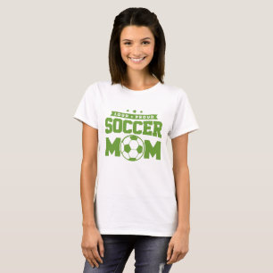 T-shirt Green Loud Fier Soccer Maman Design