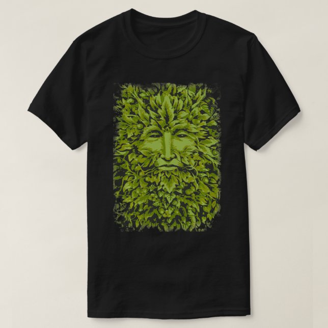 T-shirt Green Man Design pour sorcières, Wiccans et Pagans (Design devant)