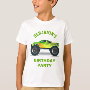 T-shirt Green Monster Truck Anniversaire de enfant Party
