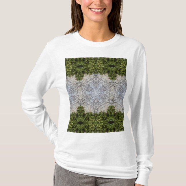 T-shirt Green Moss & Earth Nature Art (Devant)