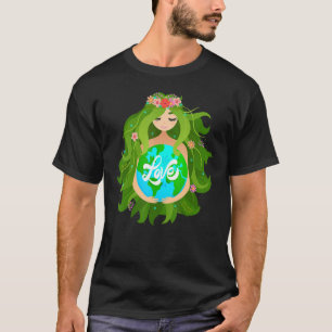 T-shirt Green Mother Jour des terres Gaia Sauvez notre pla